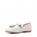 Женские лоферы Clarks Pure2 Tassel 26164422, белые