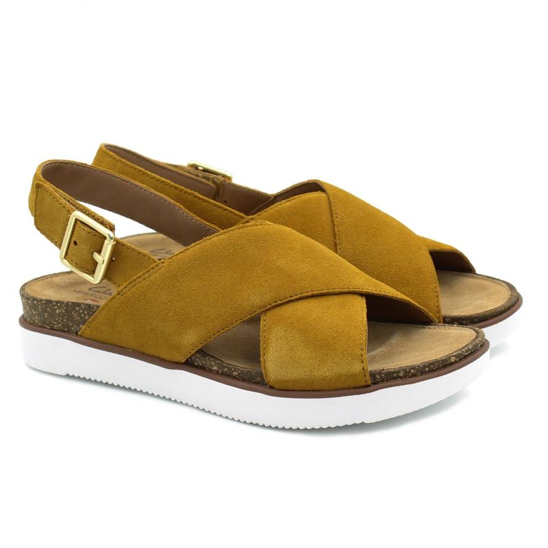 Женские сандалии Clarks Elayne Cross 26159232, коричневые Женские сандалии Clarks Elayne Cross 26159232, коричневые