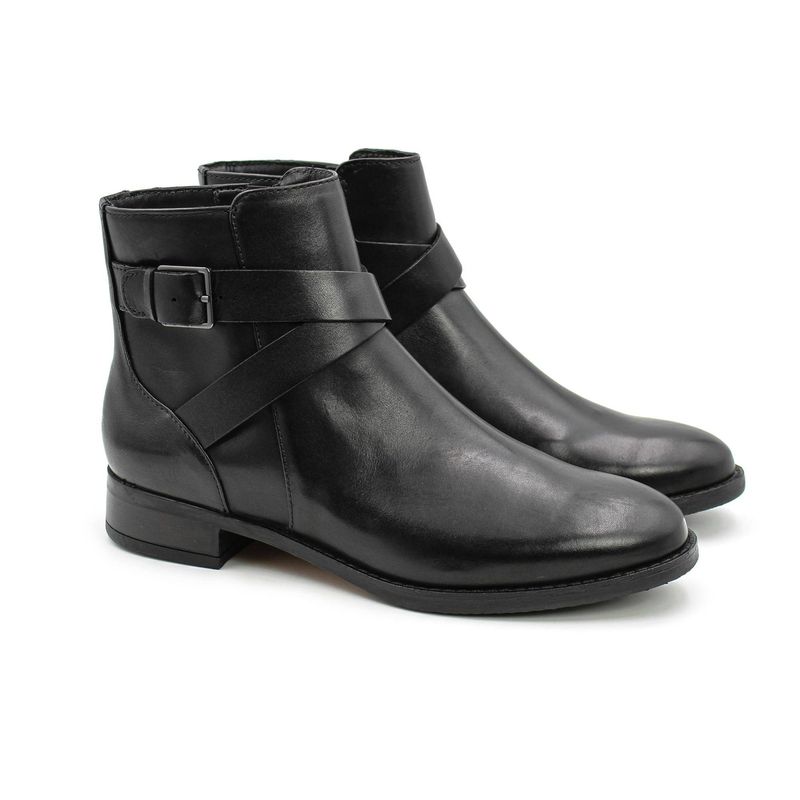 Женские полусапоги Clarks Hamble Buckle 26151008, черные Женские полусапоги Clarks Hamble Buckle 26151008, черные