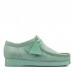 Женские полуботинки Clarks Wallabee. 26156626, зеленые